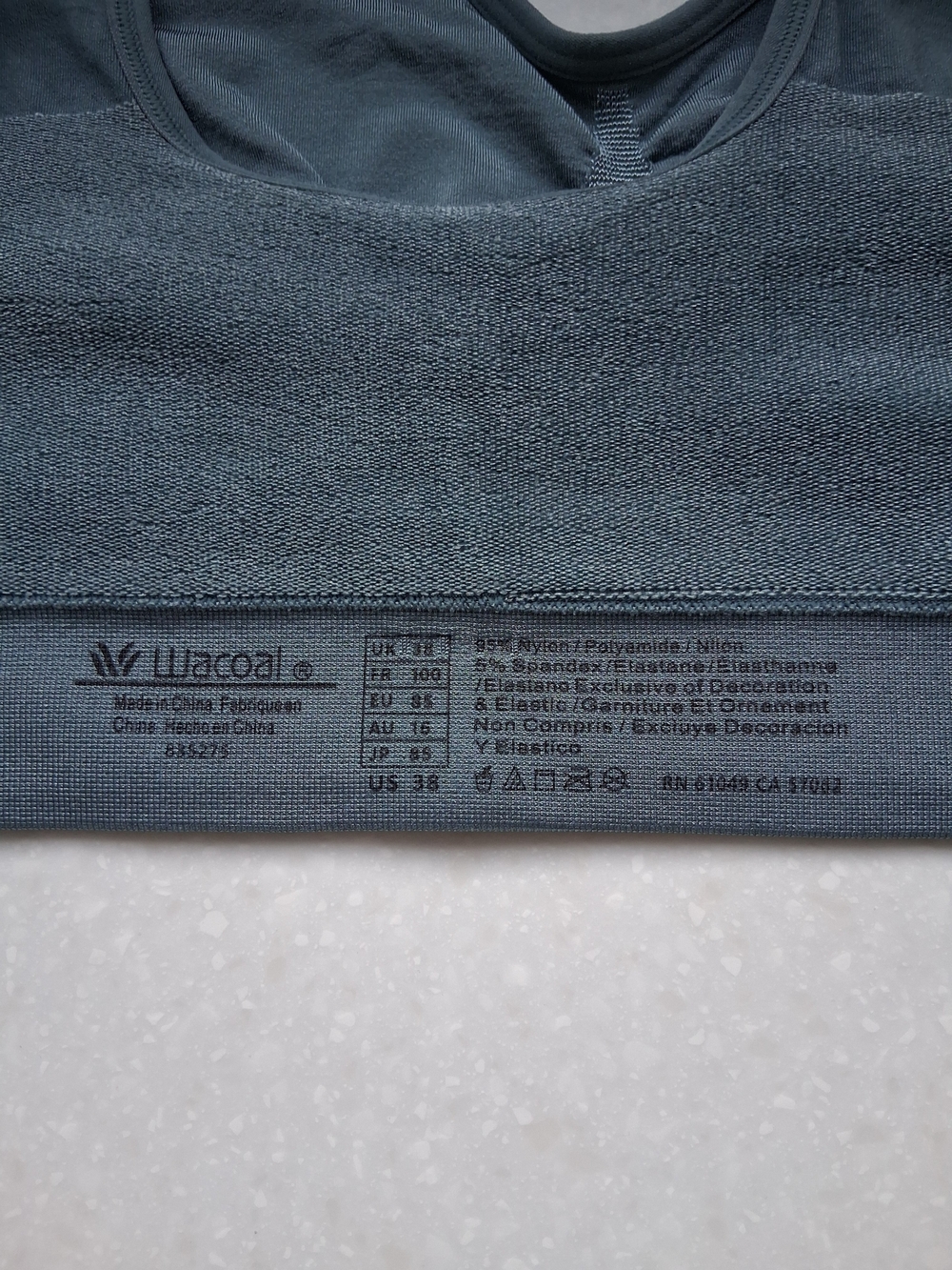 Wacoal B Smooth Seamless Slate Blue Wireless V-Neck Comfort Bra - Picture 3 of 8